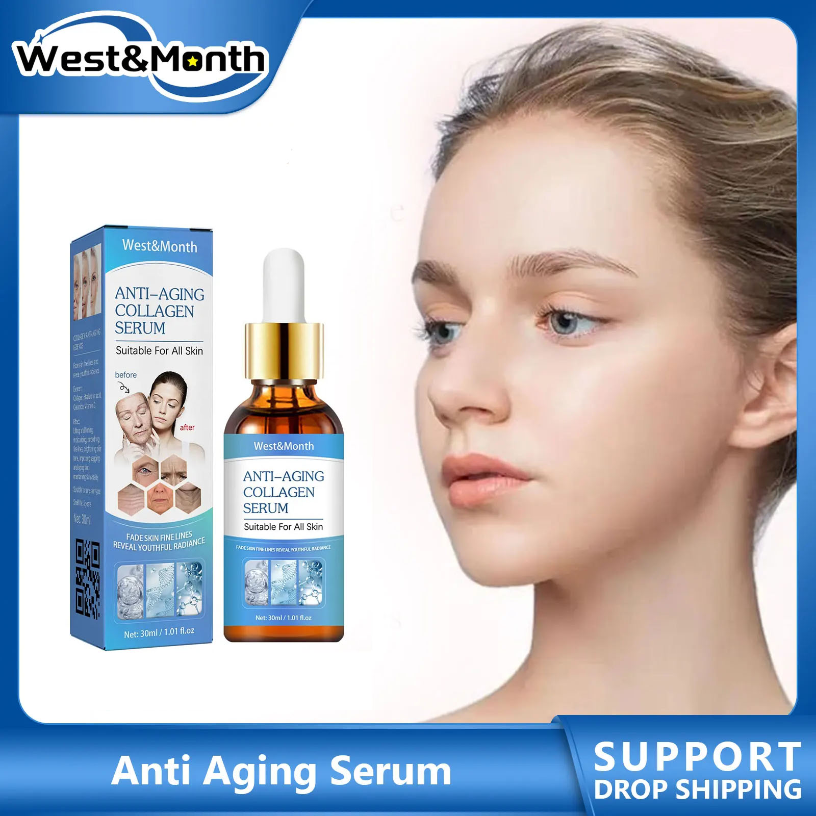 Silk Press Serum - Сыворотка для удаления морщин, осветляющая лоб,