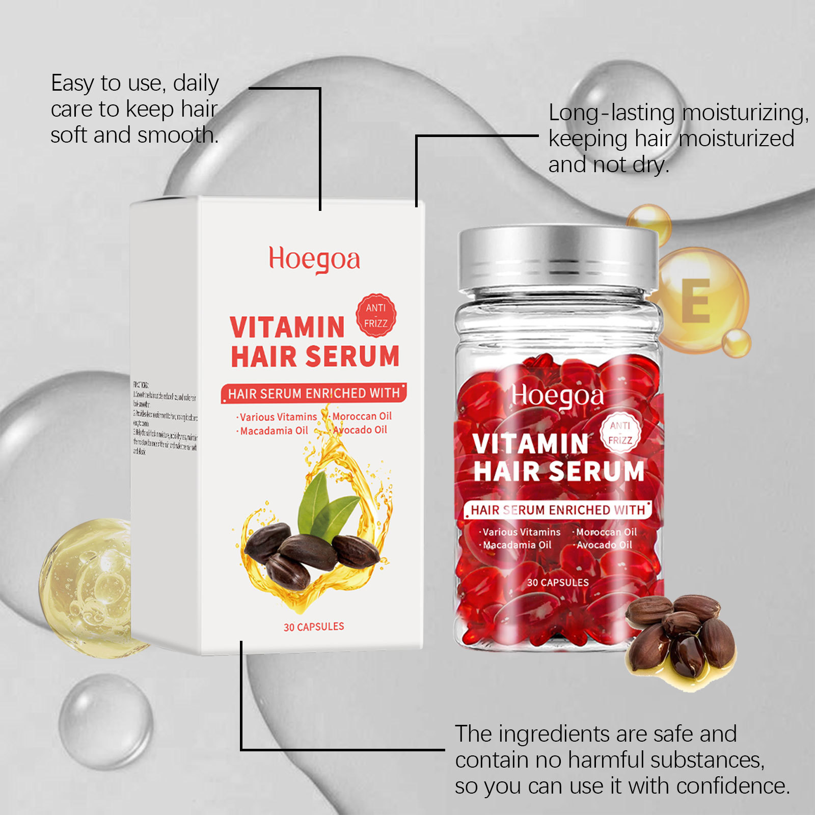 Hair Care Growth - Витаминная сыворотка для ухода за волосами,