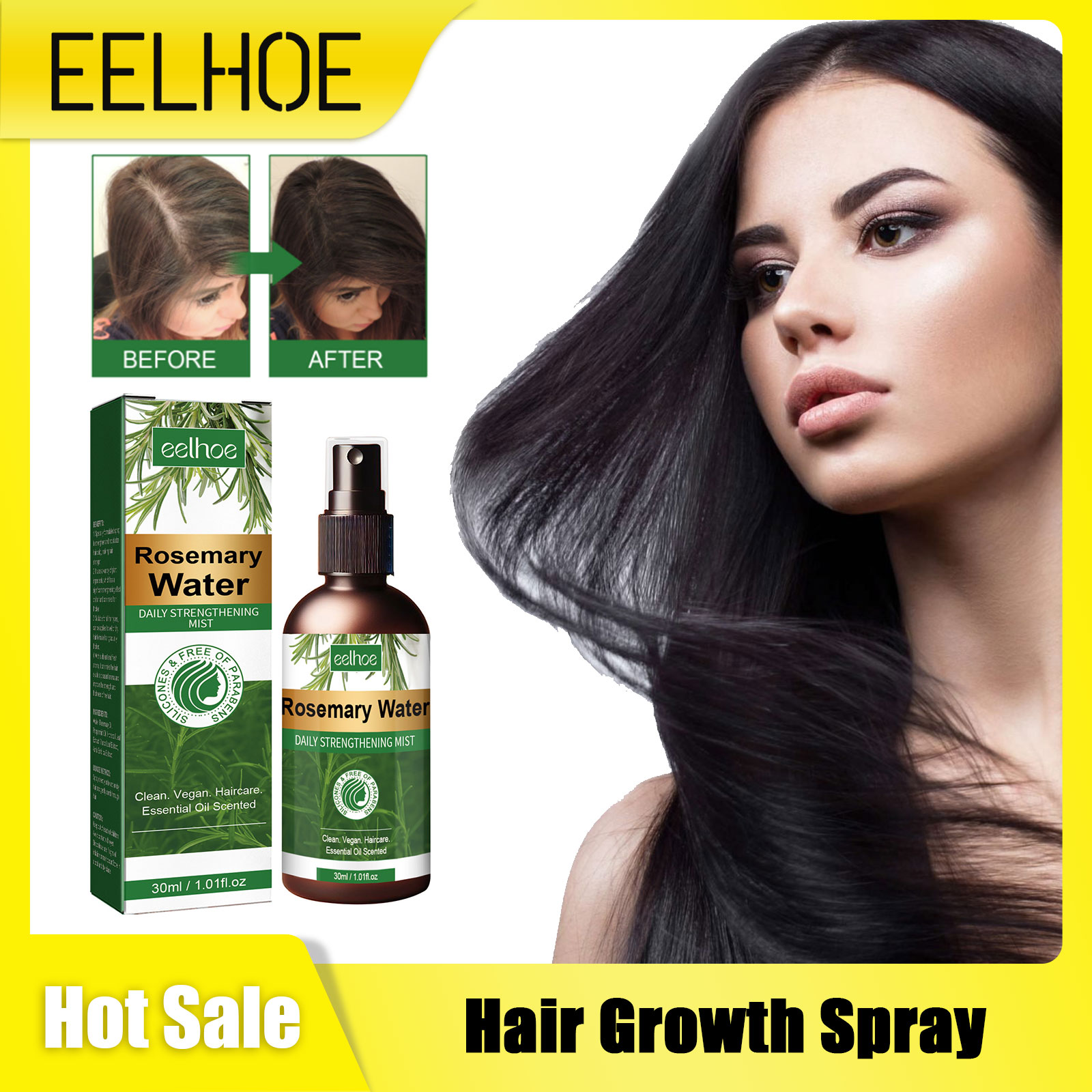 Hair Care Growth - Спрей с розмарином для волос, питательный