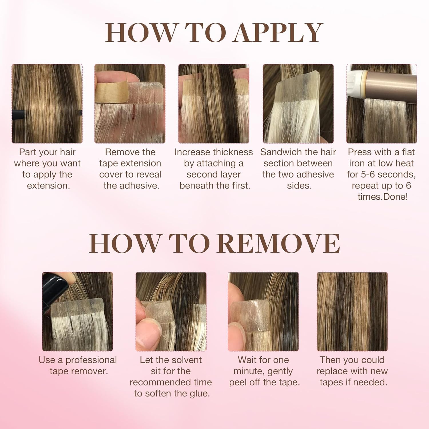 72 ленты (6 листов) для наращи – обзор и цена Hair Extension Tape In